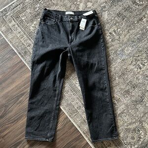 Abercrombie ankle straight ultra high rise 31/12R black NWT